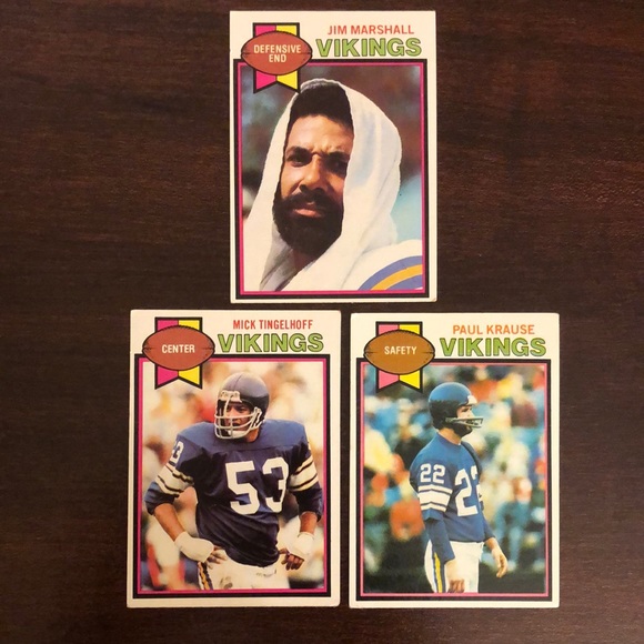 Vintage Topps NFL Minnesota Vikings Football Card Bundle - Picture 1 of 8